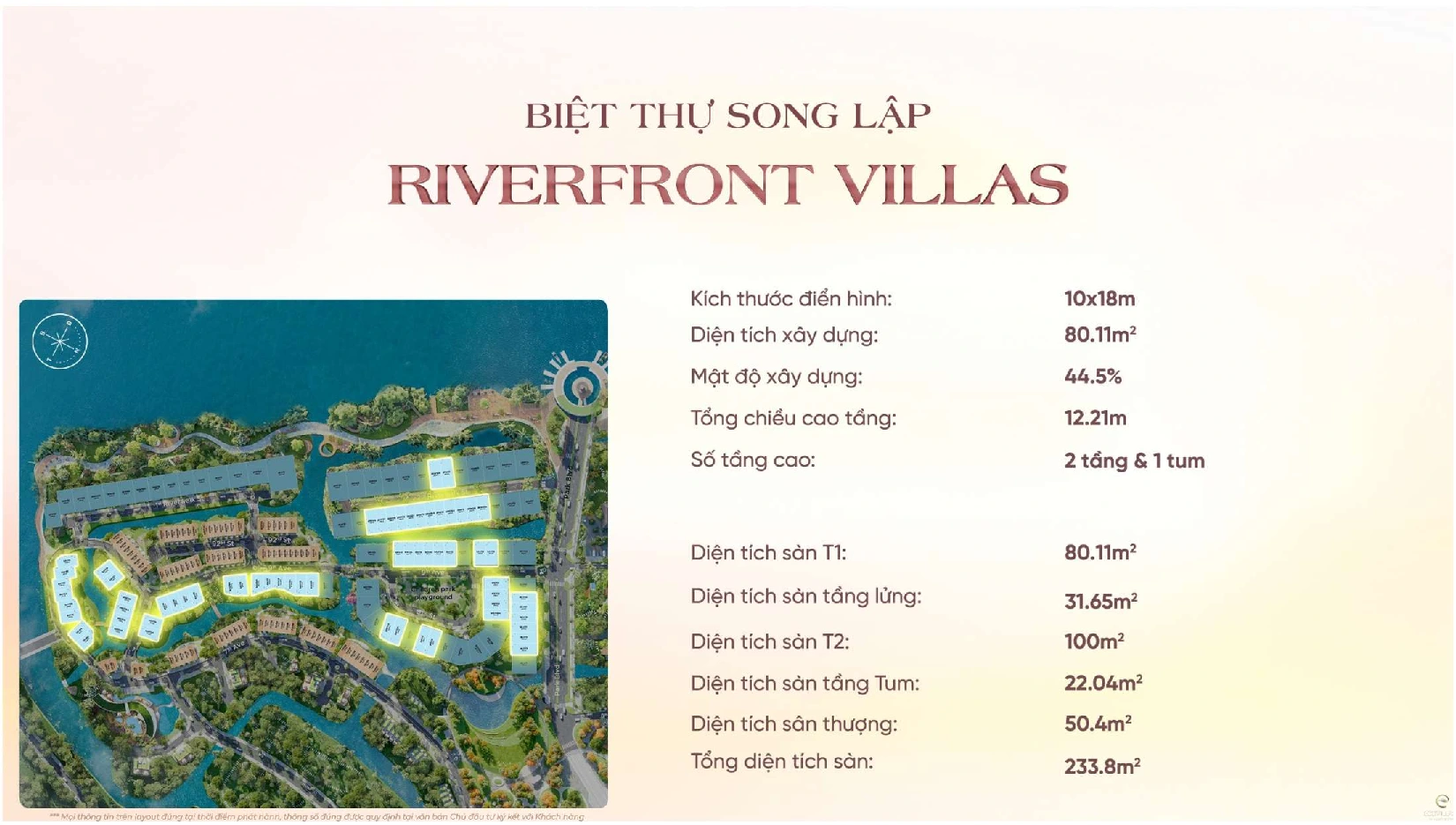 thông số kỹ thuật riverfront villas song lập eco village saigon river 1